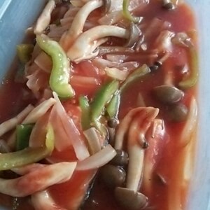 夏野菜deサバのトマト煮